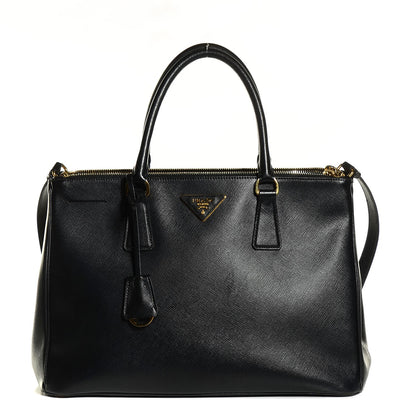 Prada Saffiano Lux Medium Double Zip Tote Nero Black 1 of 10