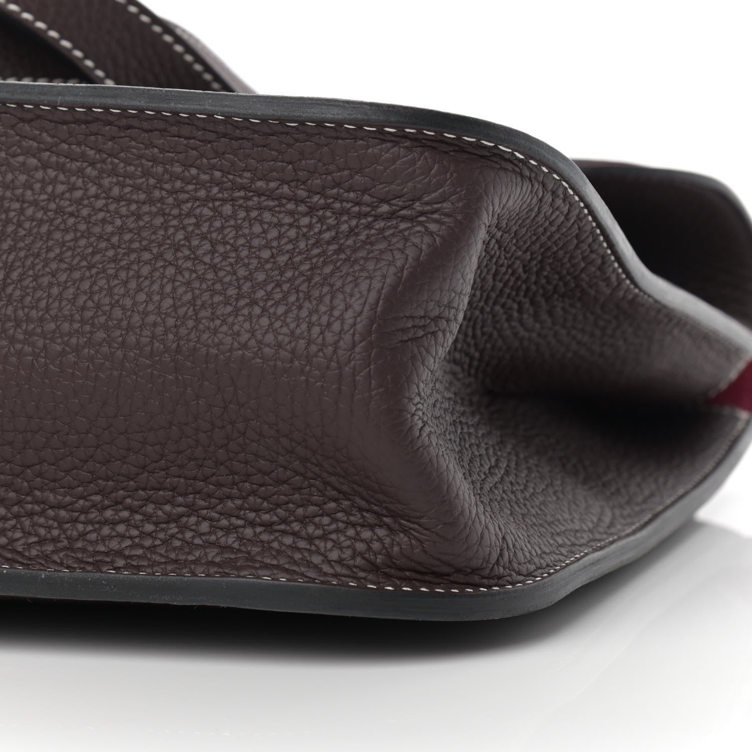 Hermes Taurillon Clemence Verso Halzan 31 GM Rouge Sellier Framboise 10 of 11