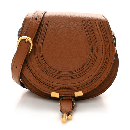 Chloe Grained Calfskin Small Marcie Saddle Bag Tan 1 of 9