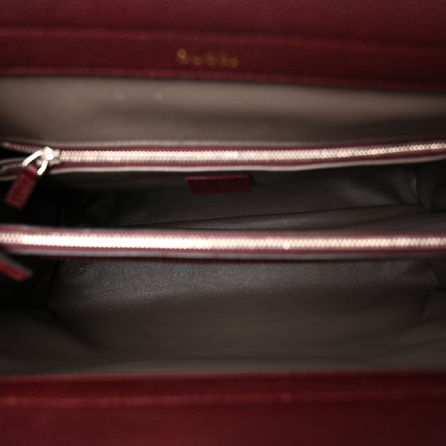 Gucci Grainy Calfskin Medium Zumi Top Handle Bag Vintage Bordeaux 5 of 12