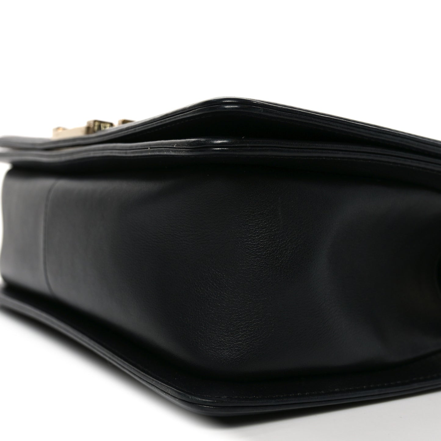 Lambskin Quilted Medium Boy Flap Black