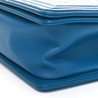 Chanel Lambskin Quilted Medium Boy Flap Blue 9 of 9