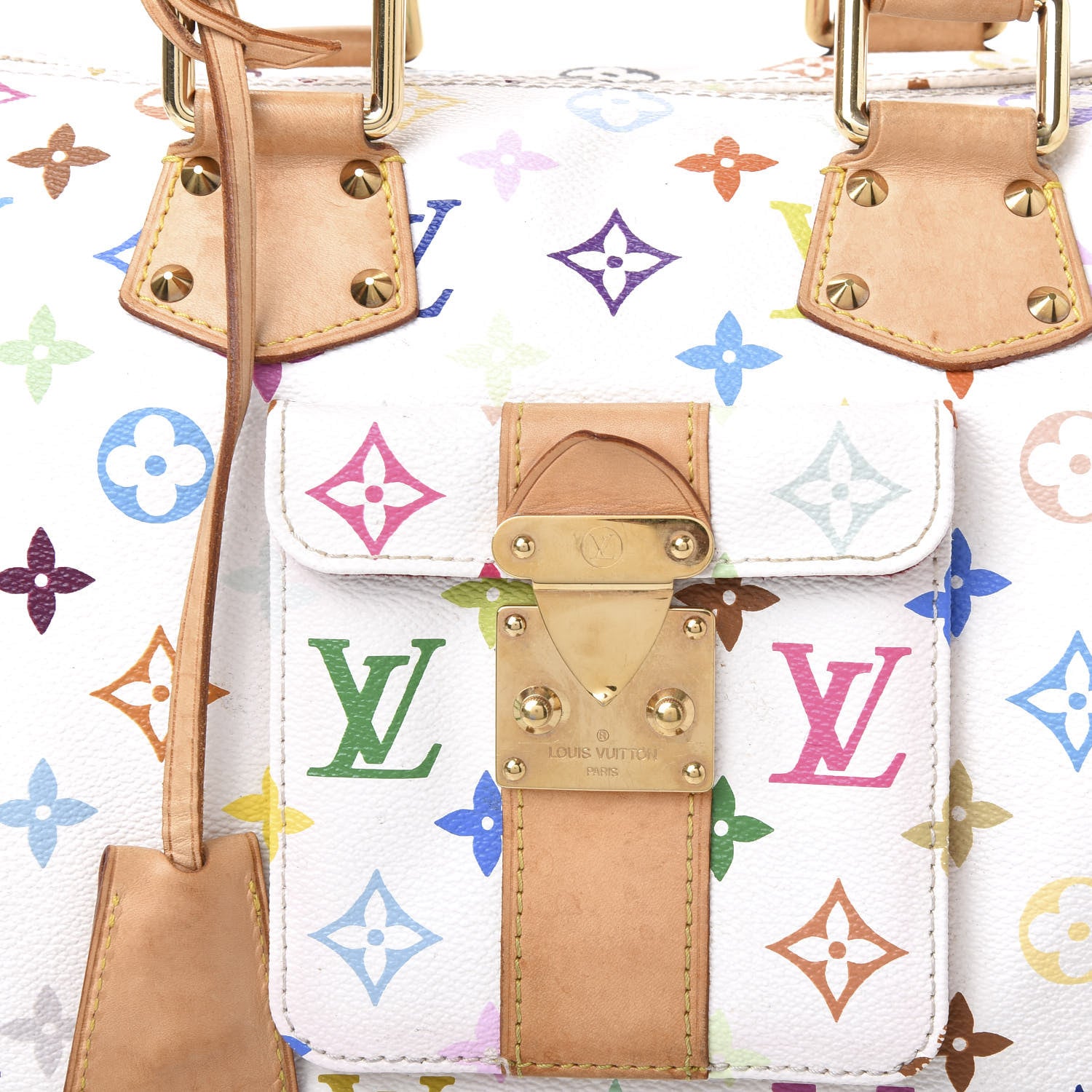 Louis Vuitton Monogram Multicolor Speedy 30 White 10 of 11