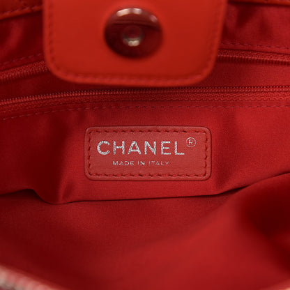 Chanel Lambskin Quilted Large 7 Tote Red 5 of 17