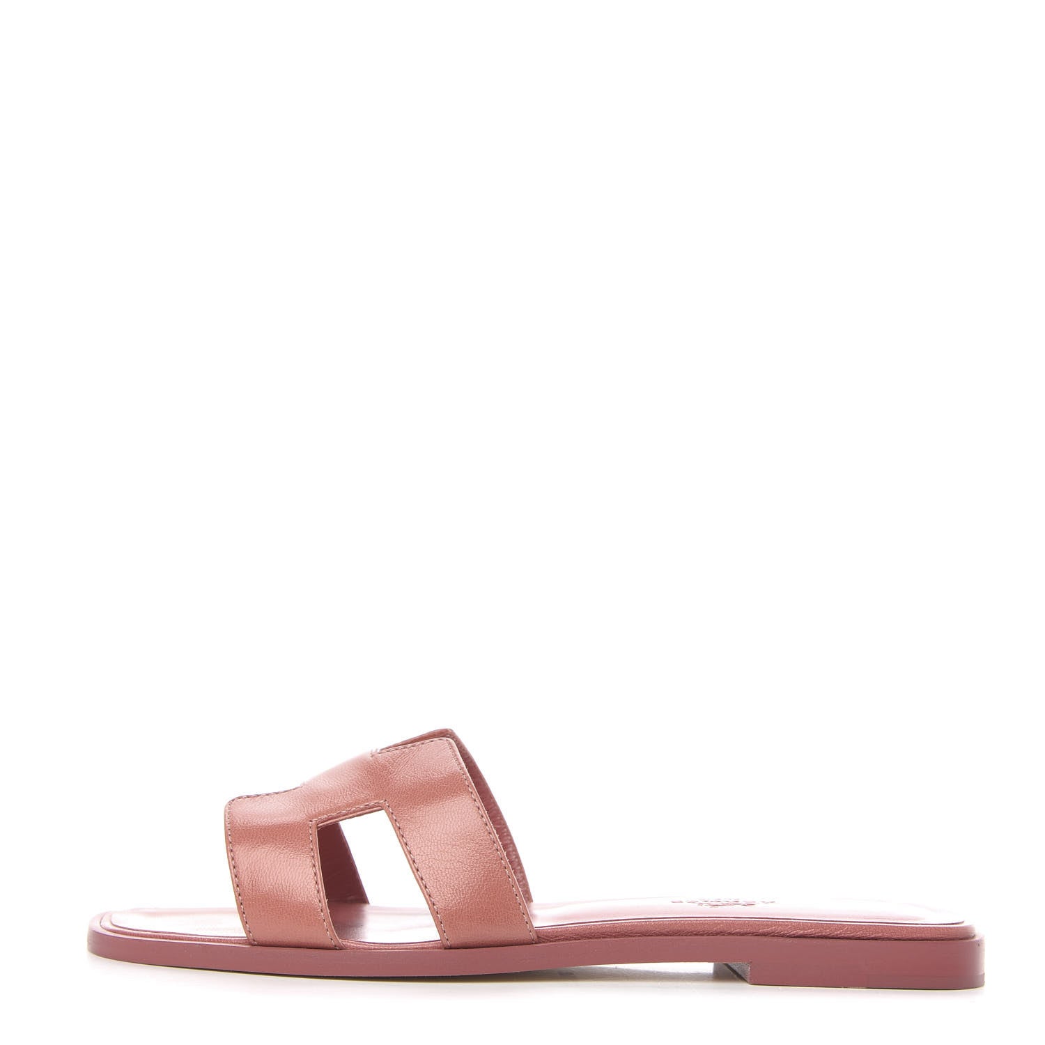 Hermes Chevre Oran Sandals 37.5 Rouge Blush 1 of 9