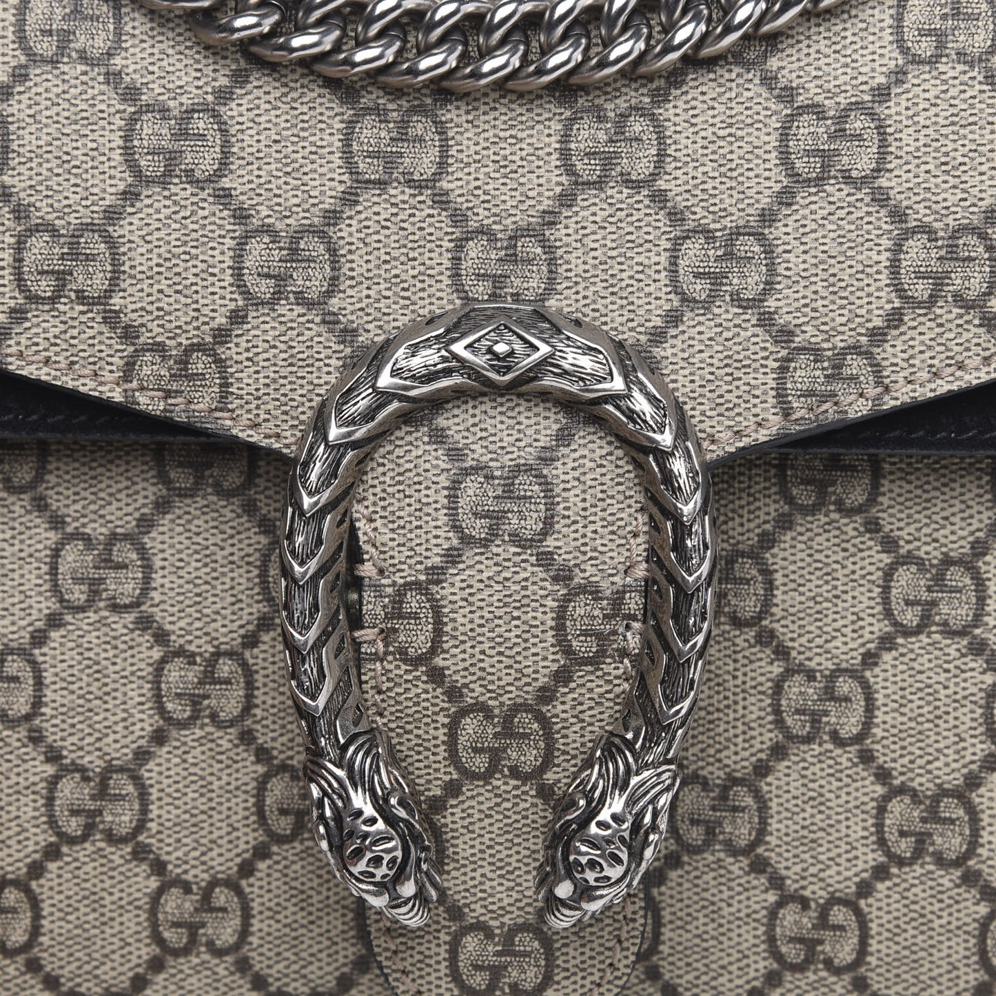 GG Supreme Monogram Small Dionysus Shoulder Bag Black