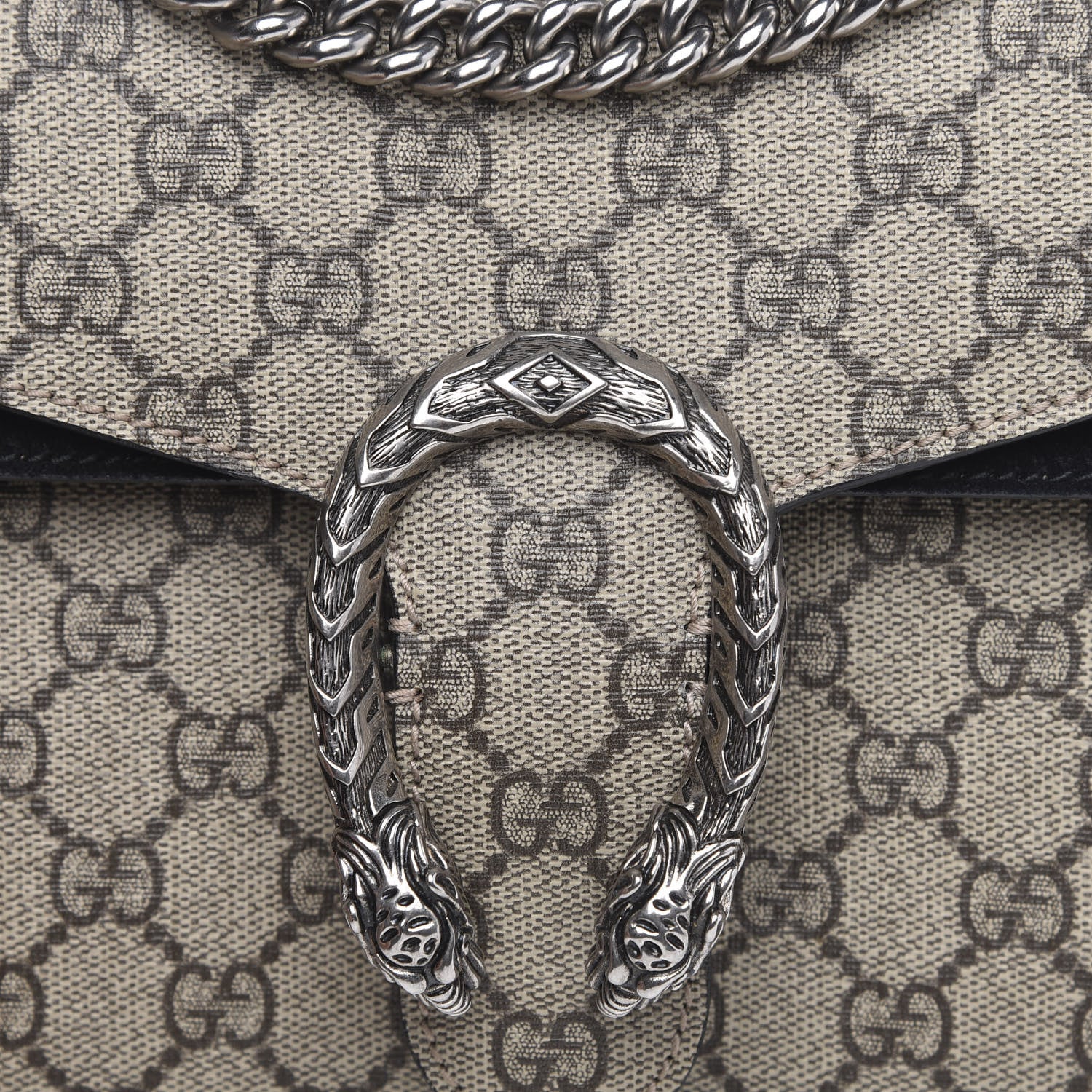 Gucci GG Supreme Monogram Small Dionysus Shoulder Bag Black 9 of 13