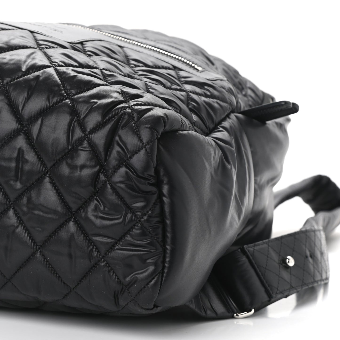 Nylon Quilted Coco Cocoon Backpack Black