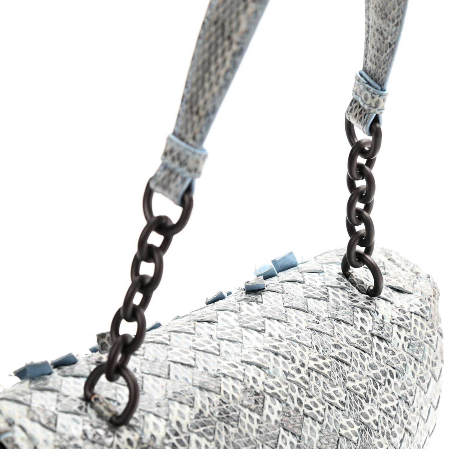 Tobu Ayers Intrecciato Small Olimpia Shoulder Bag Grey