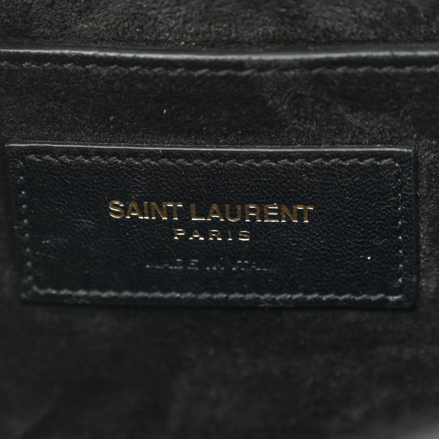 Suede Fringe Small Monogram Satchel Black