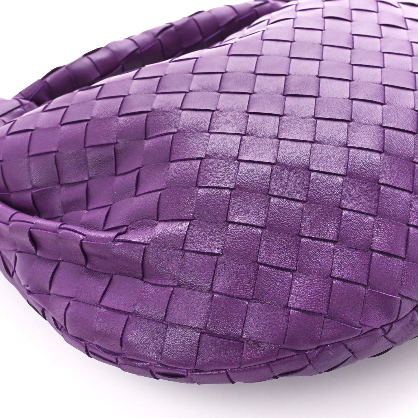 Nappa Intrecciato Teen Jodie Hobo Eggplant