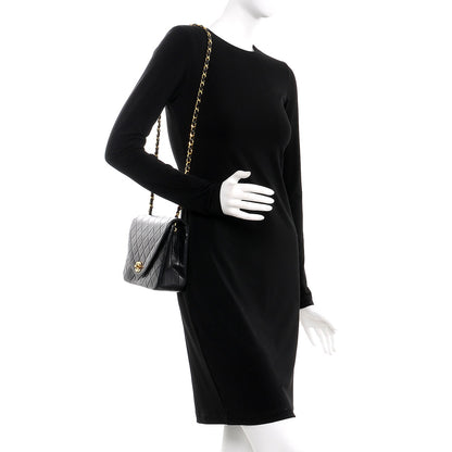 Chanel Lambskin Quilted Small Single Flap Black 2 of 8
