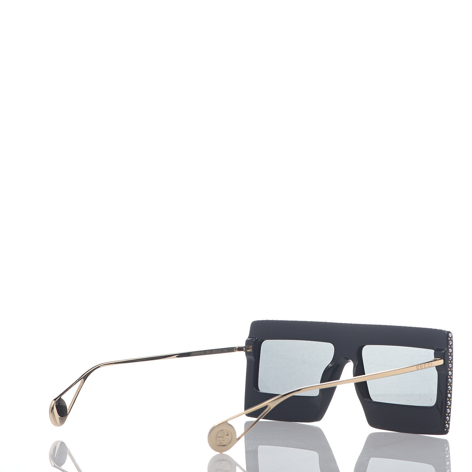 Gucci Acetate Crystal Mask-Frame Sunglasses GG0431S Black 4 of 7