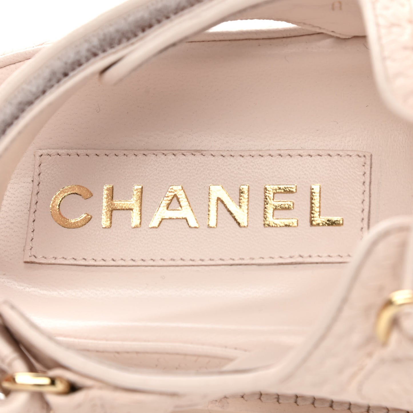 Calfskin Printed Velcro Dad Sandals 35.5 Pink