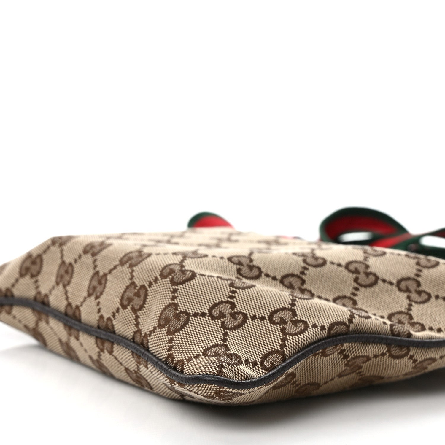 Gucci Monogram Web Small Flat Messenger Bag Brown 9 of 11