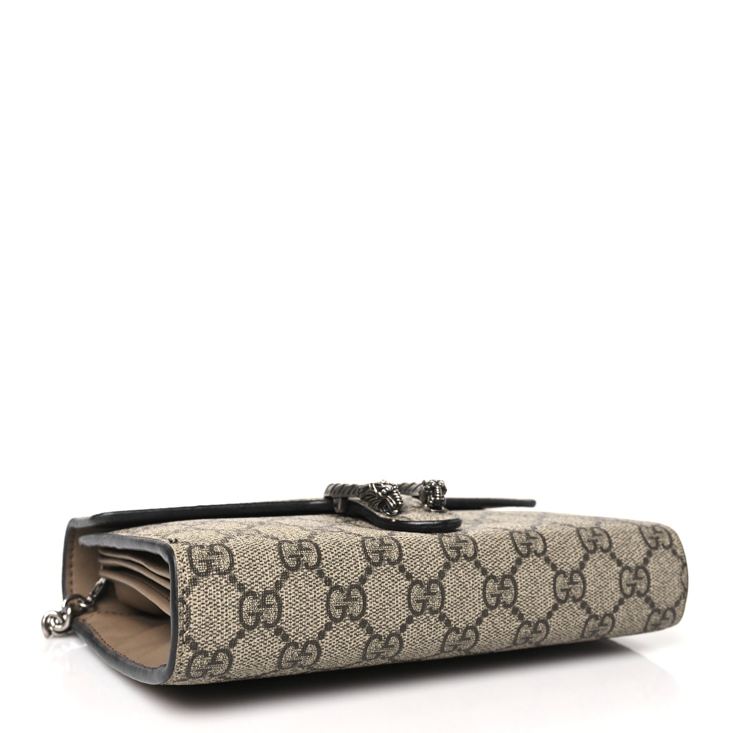 GG Supreme Monogram Mini Dionysus Chain Wallet Beige Taupe