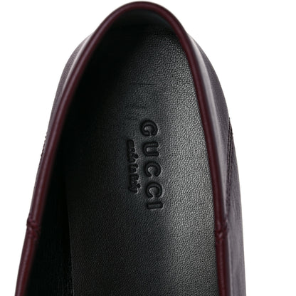 Gucci Lambskin Womens Brixton Horsebit Loafers 39 Vintage Bordeaux 7 of 9