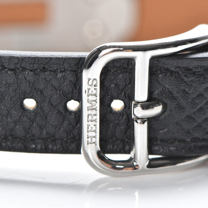 Hermes Stainless Steel Epsom 20mm Kelly Cadena Quartz Watch Noir 4 of 10