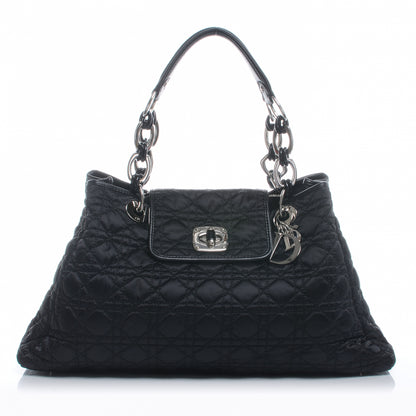 Christian Dior Nylon Cannage Medium Charming Lock Tote Black 1 of 7