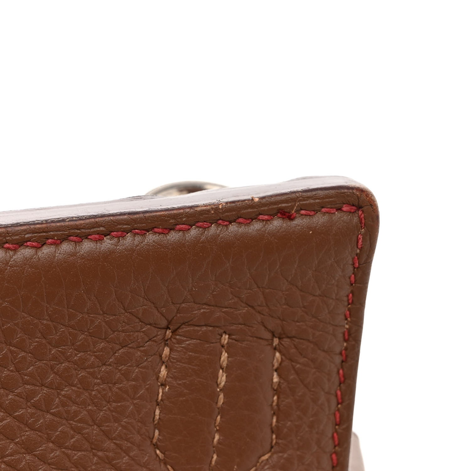 Hermes Taurillon Clemence Jypsiere 28 Marron D'Inde Rouge H 11 of 11