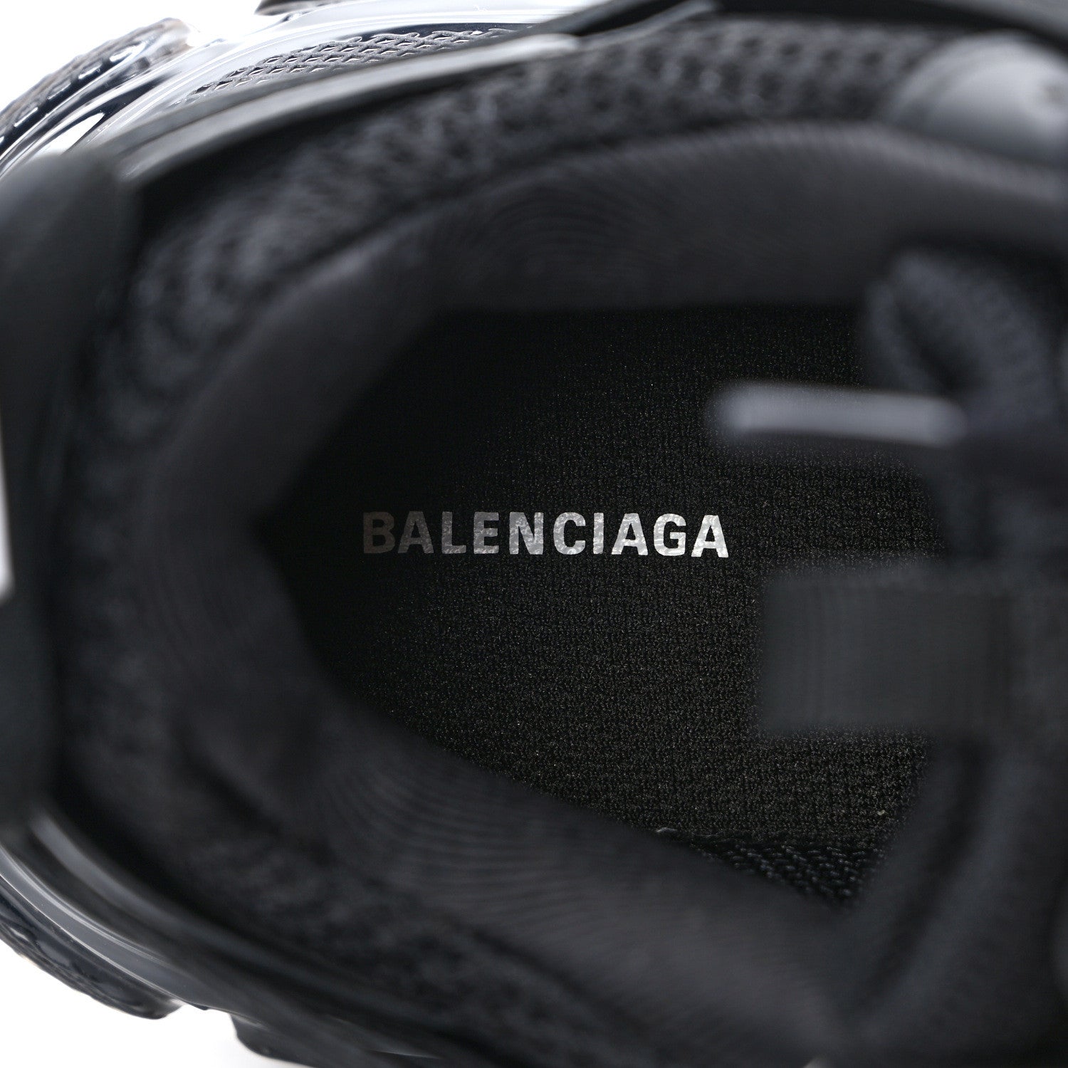 Balenciaga Rubber Mesh Fabric Clear Sole Womens Track Sneakers 38 Black 8 of 9