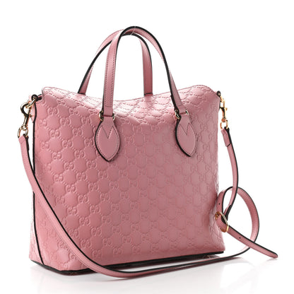 Gucci Guccissima Signature Linea A Foldover Tote Rose Baby Candy 3 of 9