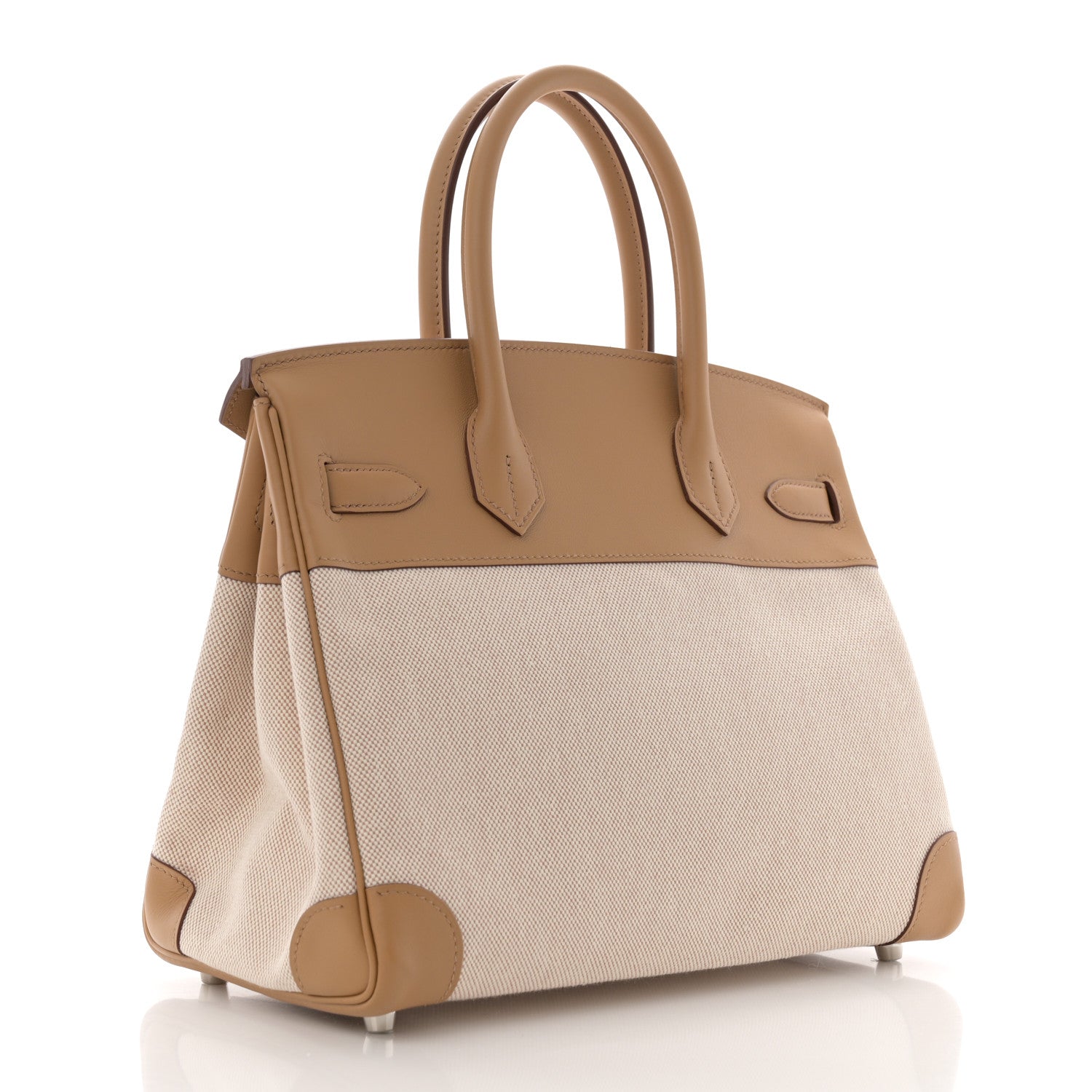 Hermes Toile H Swift Birkin 30 Ecru Bai Brun Biscuit 3 of 11