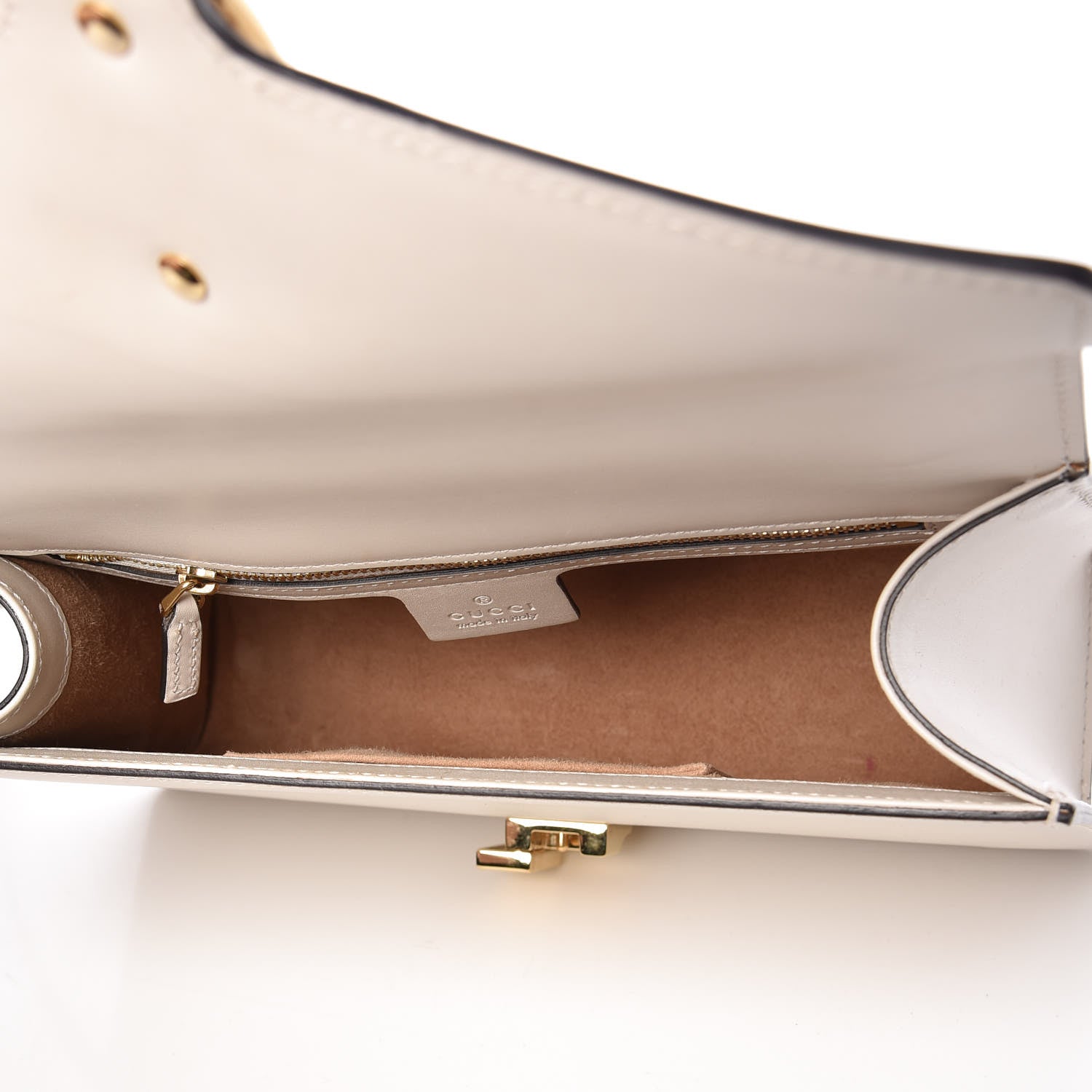 Gucci Calfskin Small Sylvie Shoulder Bag White 5 of 14