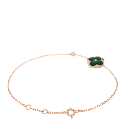 Louis Vuitton 18K Pink Gold Diamond Malachite Blossom BB Sun Bracelet 2 of 4