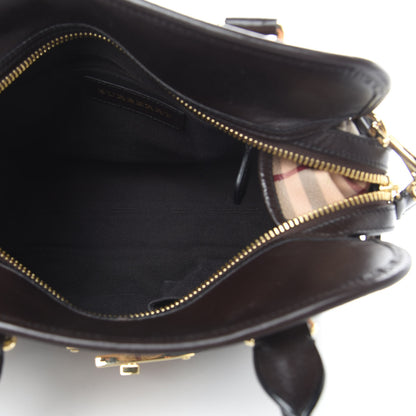 Burberry Haymarket Check Minford Portrait Tote Chocolate 5 of 15