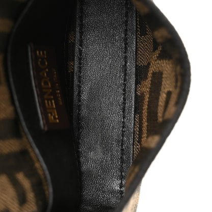 Fendi X VERSACE Fabric Jacquard Fendace FF Nano Brooch Baguette Tobacco Black 5 of 7