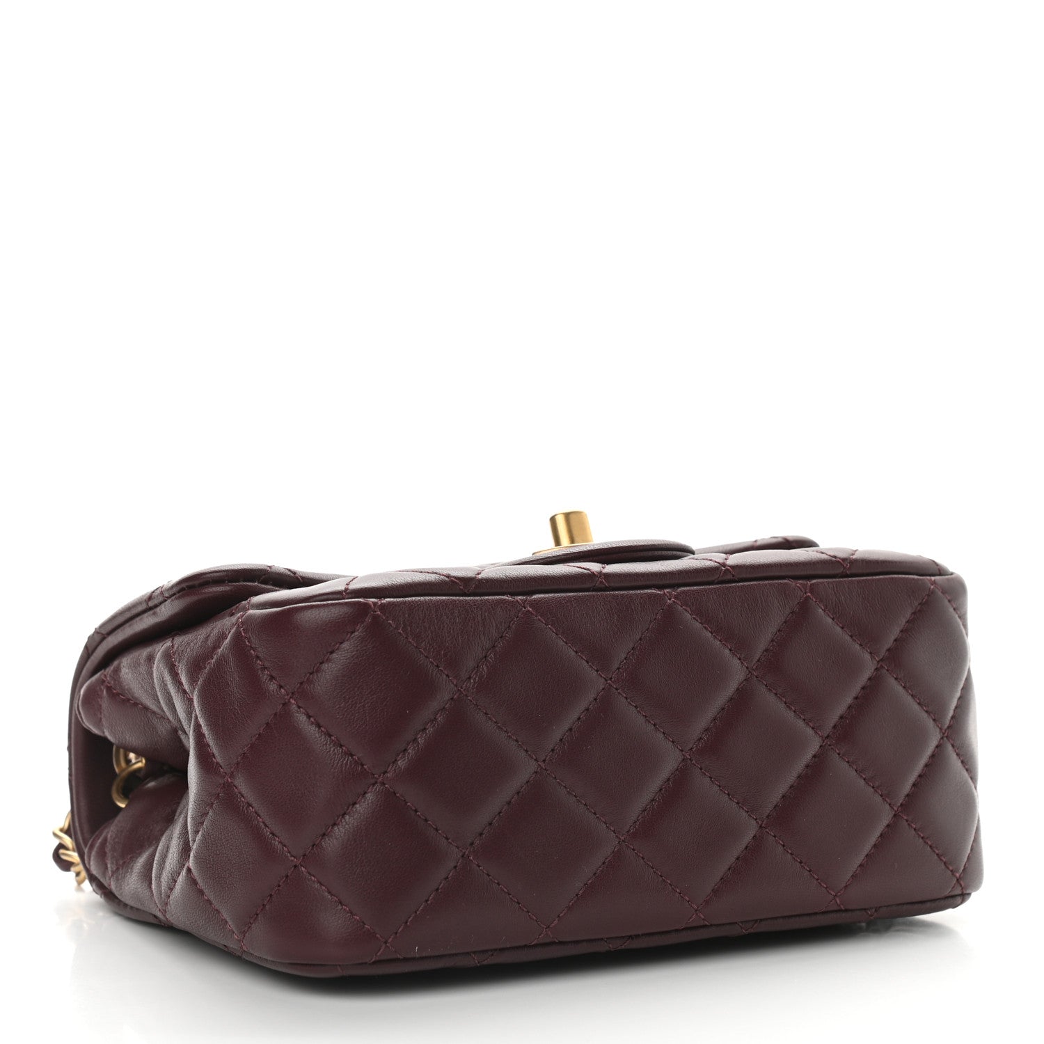 Chanel Lambskin Quilted Mini Pearl Crush Flap Burgundy 4 of 9