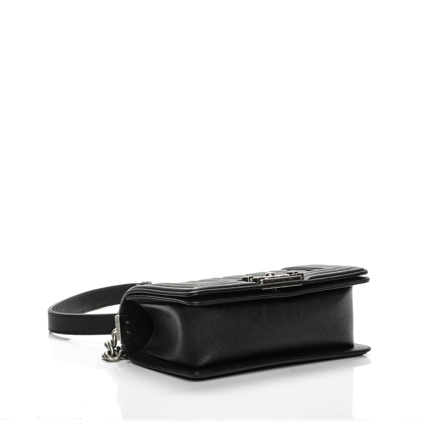 Caviar Quilted Small Boy Flap Black