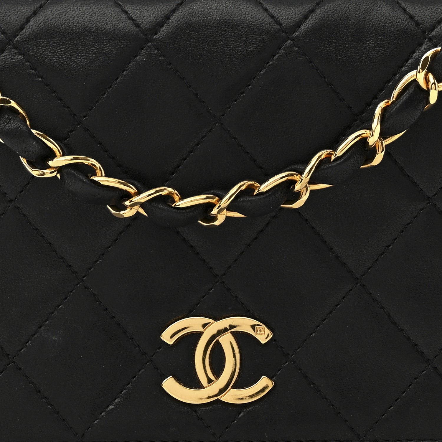Chanel Lambskin Quilted Small Single Flap Bag Black 9 of 14