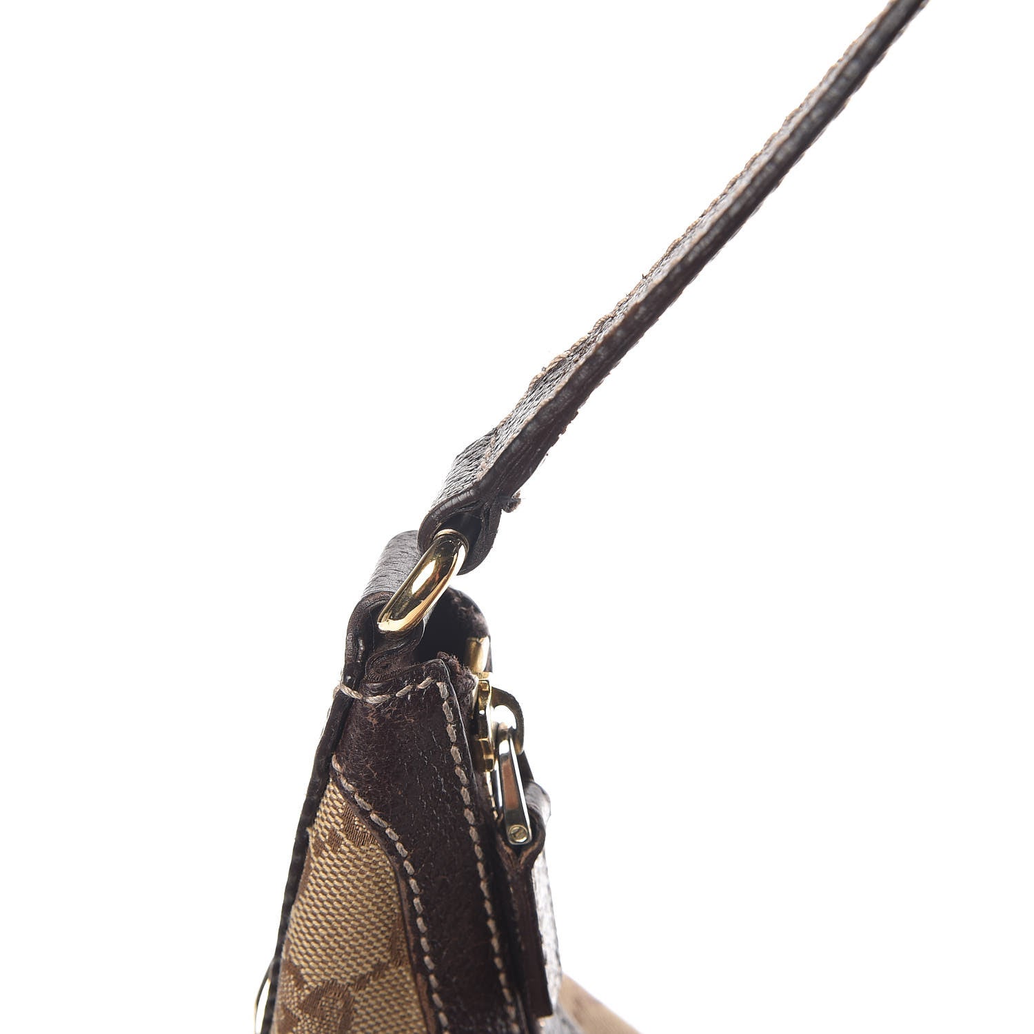 Gucci Monogram Medium Charmy Hobo Dark Brown 14 of 18