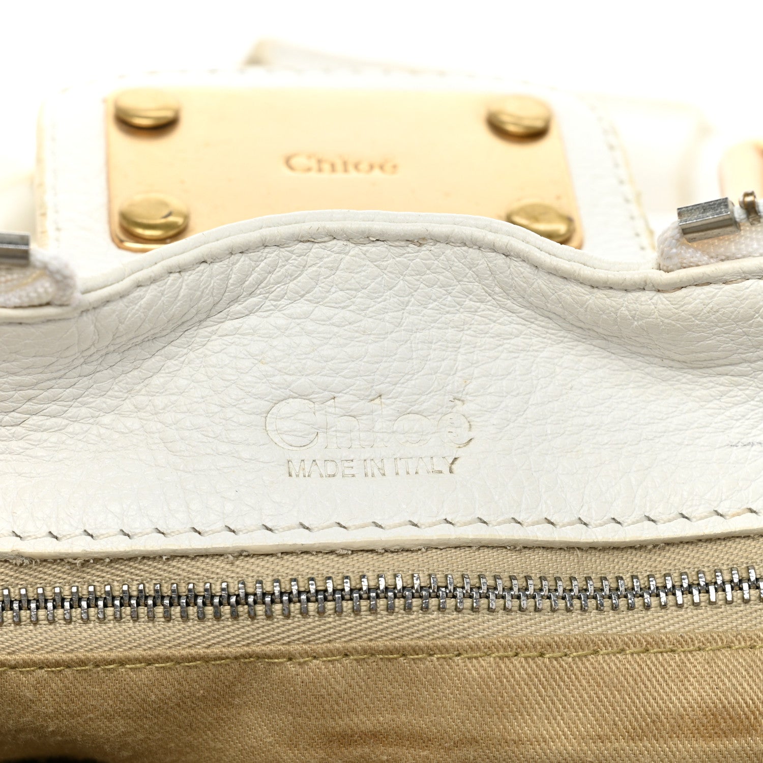 Chloe Calfskin Small Paddington Satchel White 7 of 18