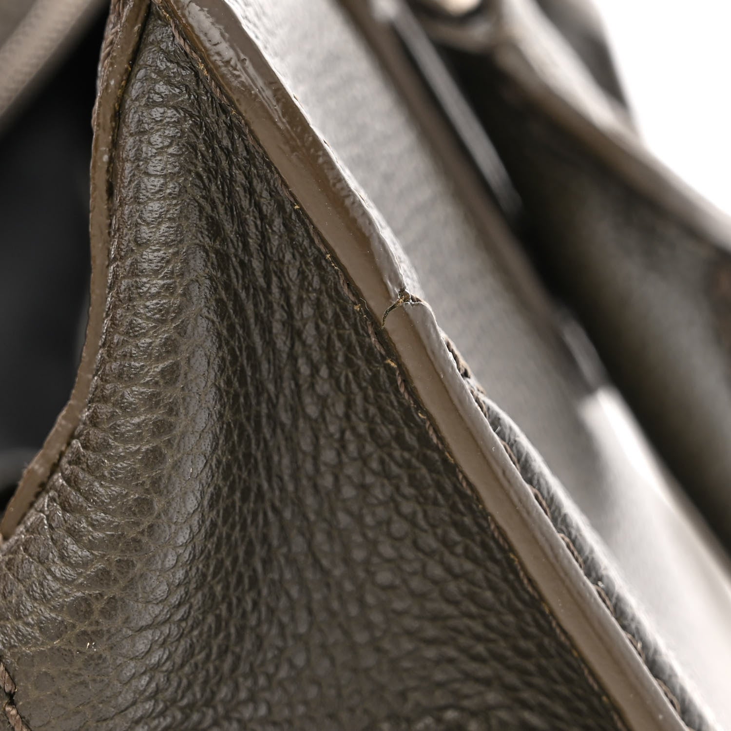Alexander McQueen Pebbled Calfskin Small Skull Padlock Zip Around Tote Military Green 11 of 16