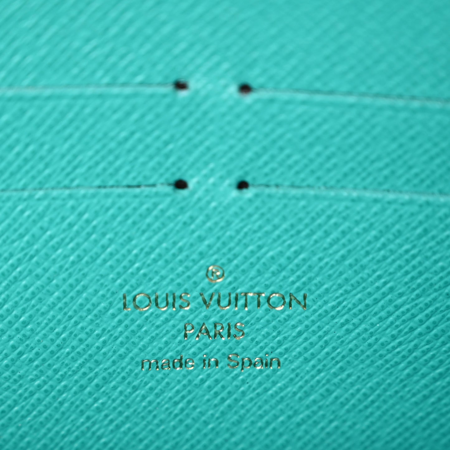Monogram V Zippy Wallet Turquoise