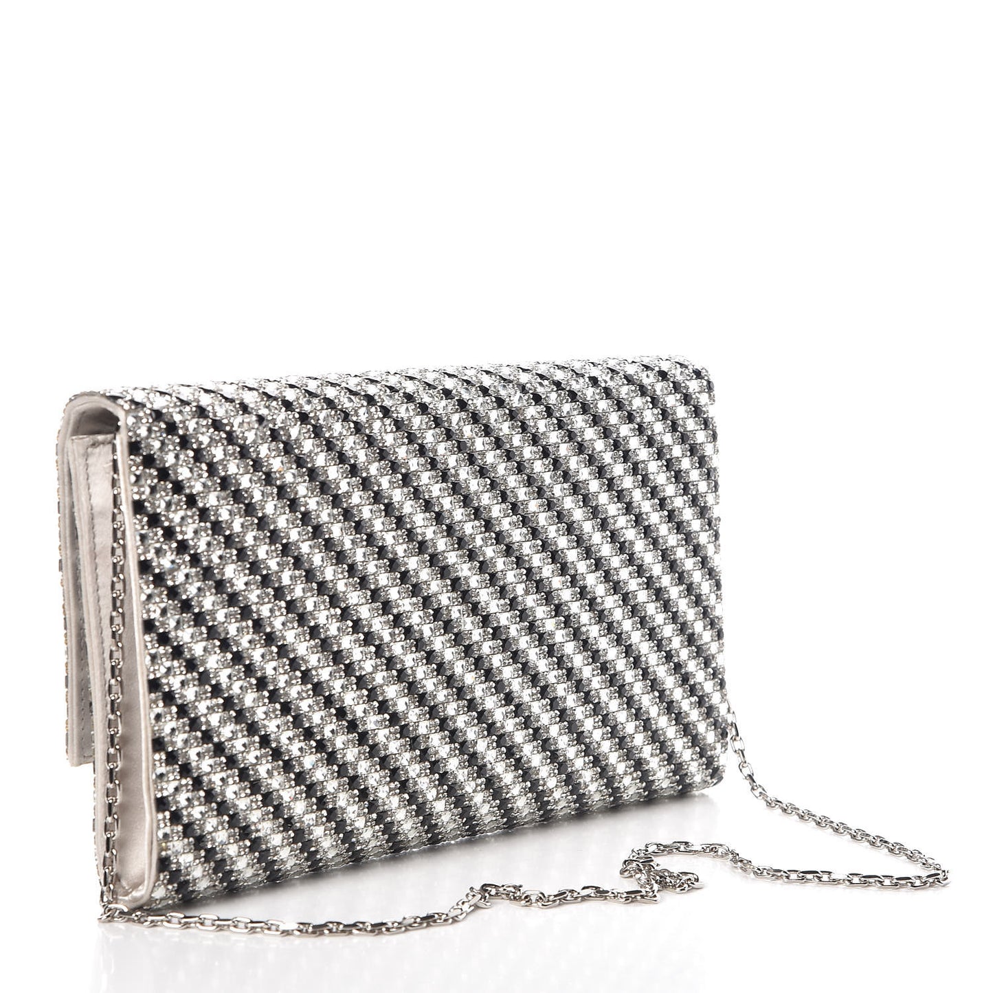 Swarovski Crystal Ritz Fizz Clutch Silver Black