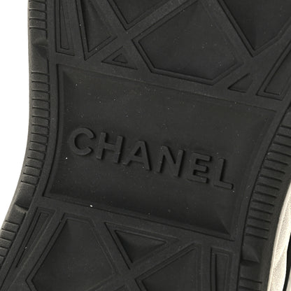 Chanel Velvet Calfskin Mixed Fibers CC Sneakers 40 Black 8 of 9