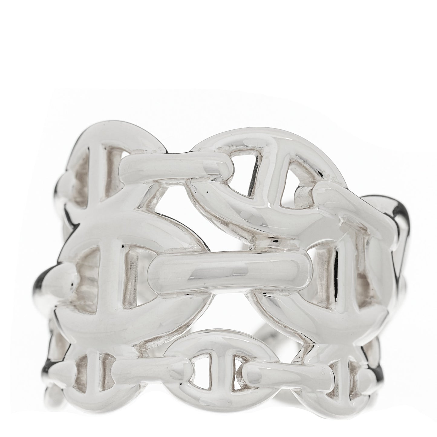 Sterling Silver GM Chaine d'Ancre Enchainee Band Ring 55 7.25
