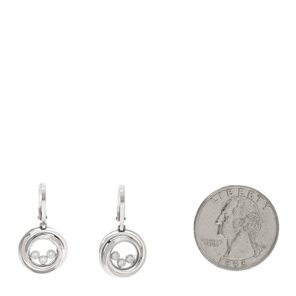 Chopard 18K White Gold Happy Emotions Drop Earrings 2 of 5