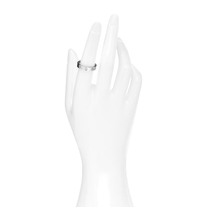 Cartier 18K White Gold Diamond 4mm LOVE Wedding Band Ring 53 6.5 2 of 5