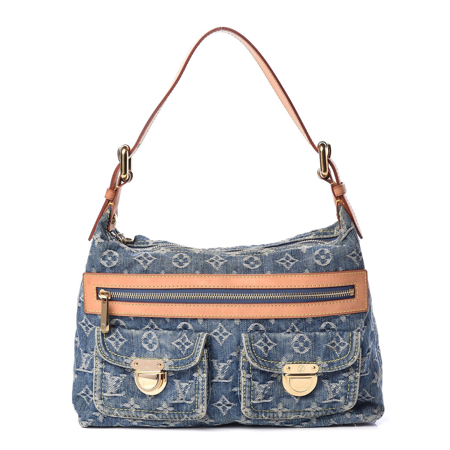 Monogram Denim Baggy PM Blue