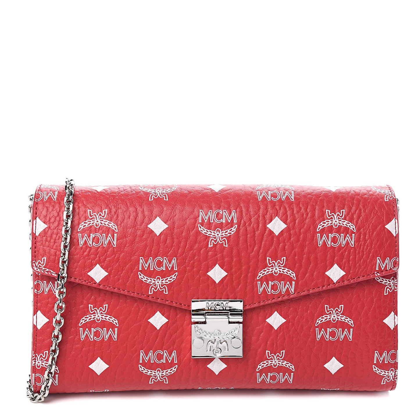 Visetos Monogram Medium Millie Crossbody Bag Ruby Red