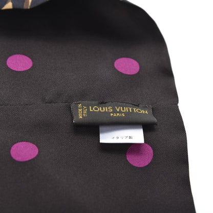 Louis Vuitton Silk Leopard Snood Scarf Brown 3 of 4