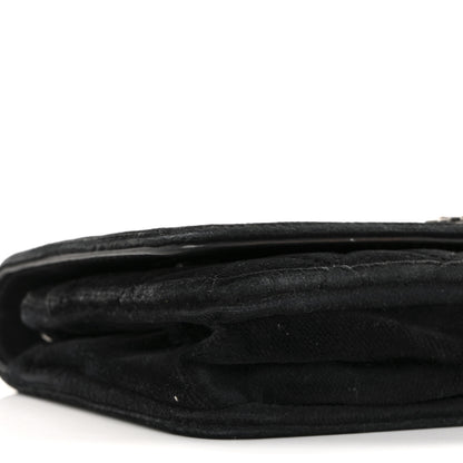 Chanel Velvet Quilted Boy Wallet On Chain WOC Black 10 of 15