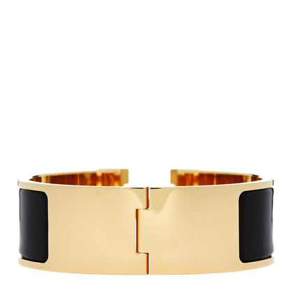 Hermes Enamel Wide Clic Clac H Bracelet PM Black 3 of 5
