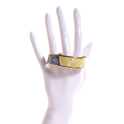 Hermes Enamel Printed Ex Libris Wide Bracelet 65 2 of 5
