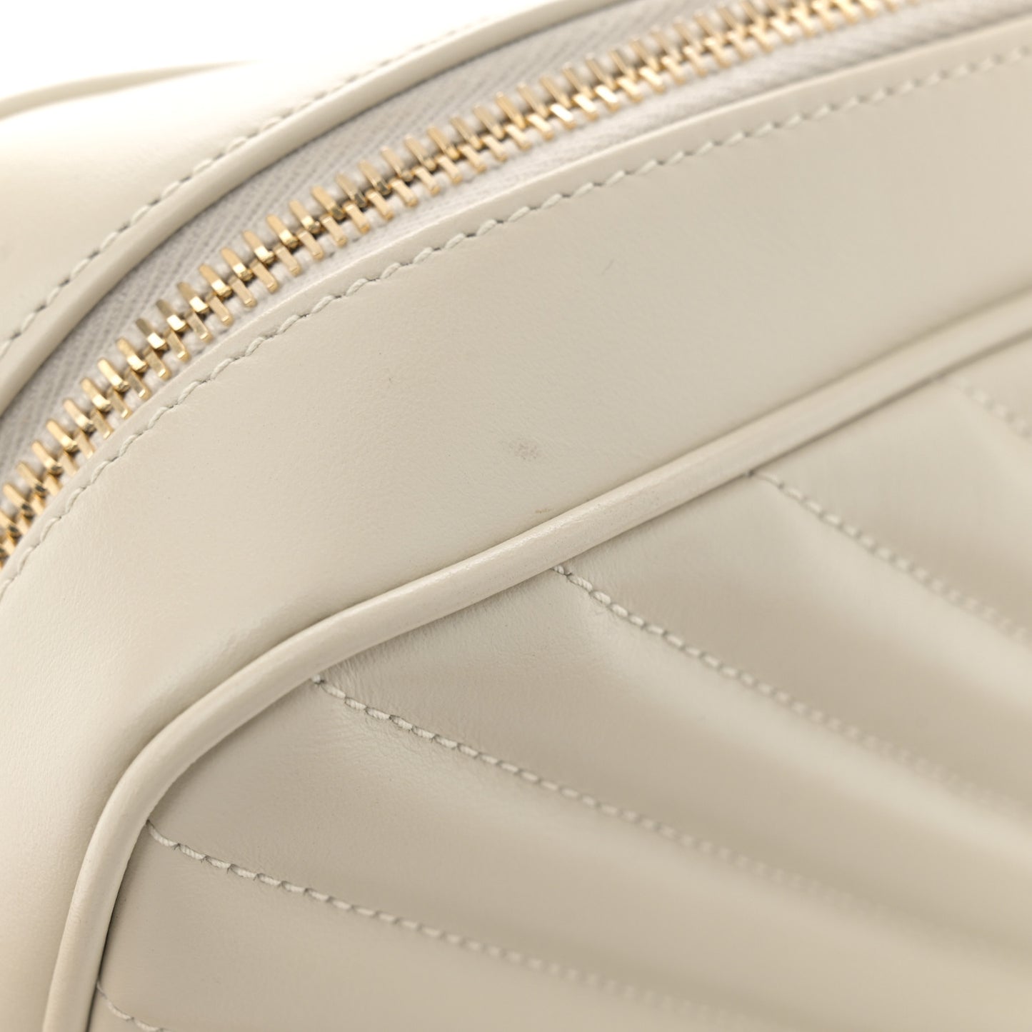 Calfskin Matelasse Monogram Lou Camera Bag Crema Soft